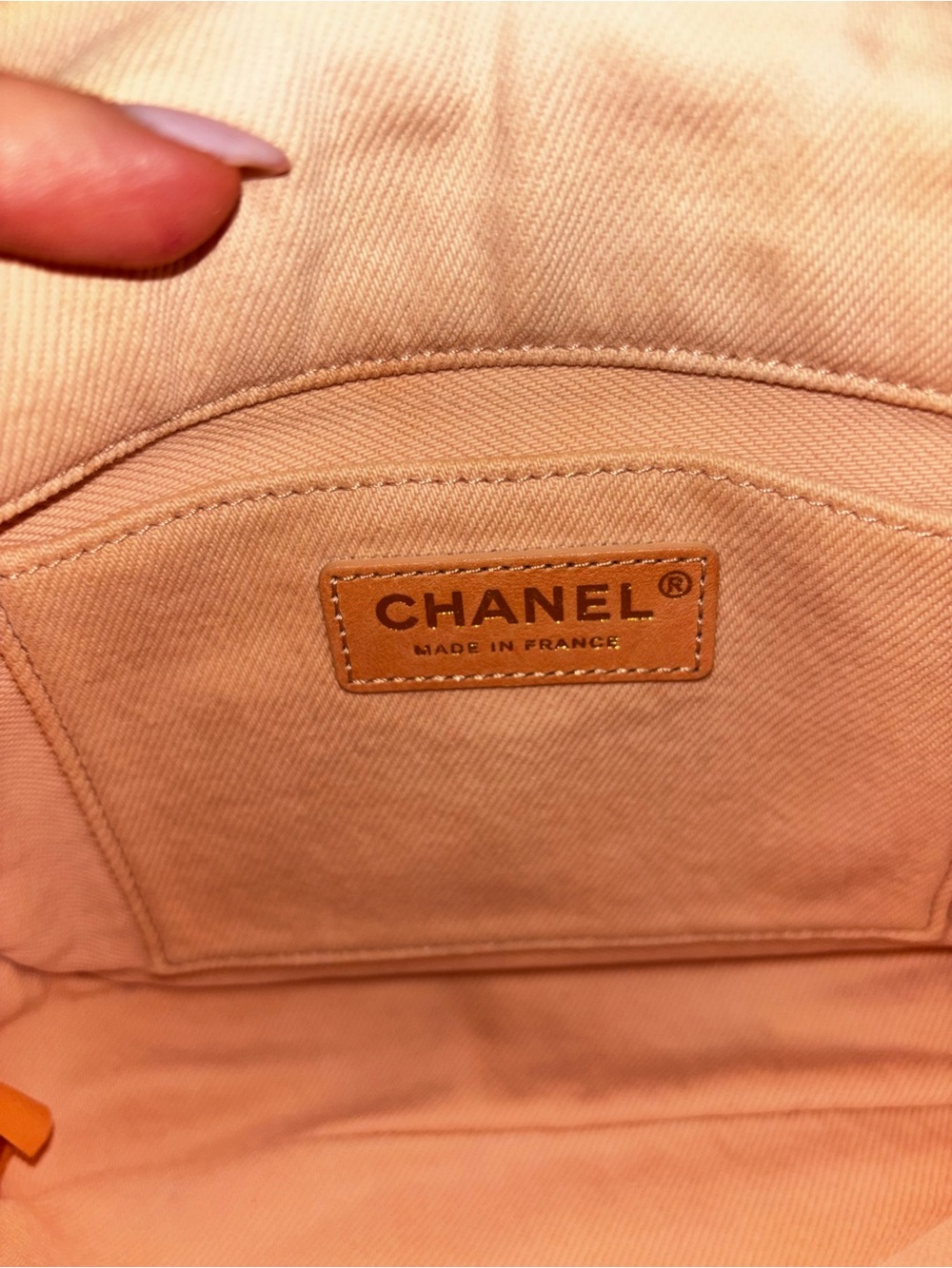 CHANEL COCO Blush Quilted Canvas Crossbody Denim - Picture 13 of 16